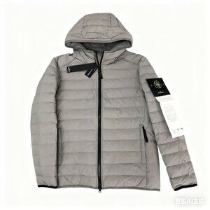 Stone Island Hooded Down Jacket (Gray)